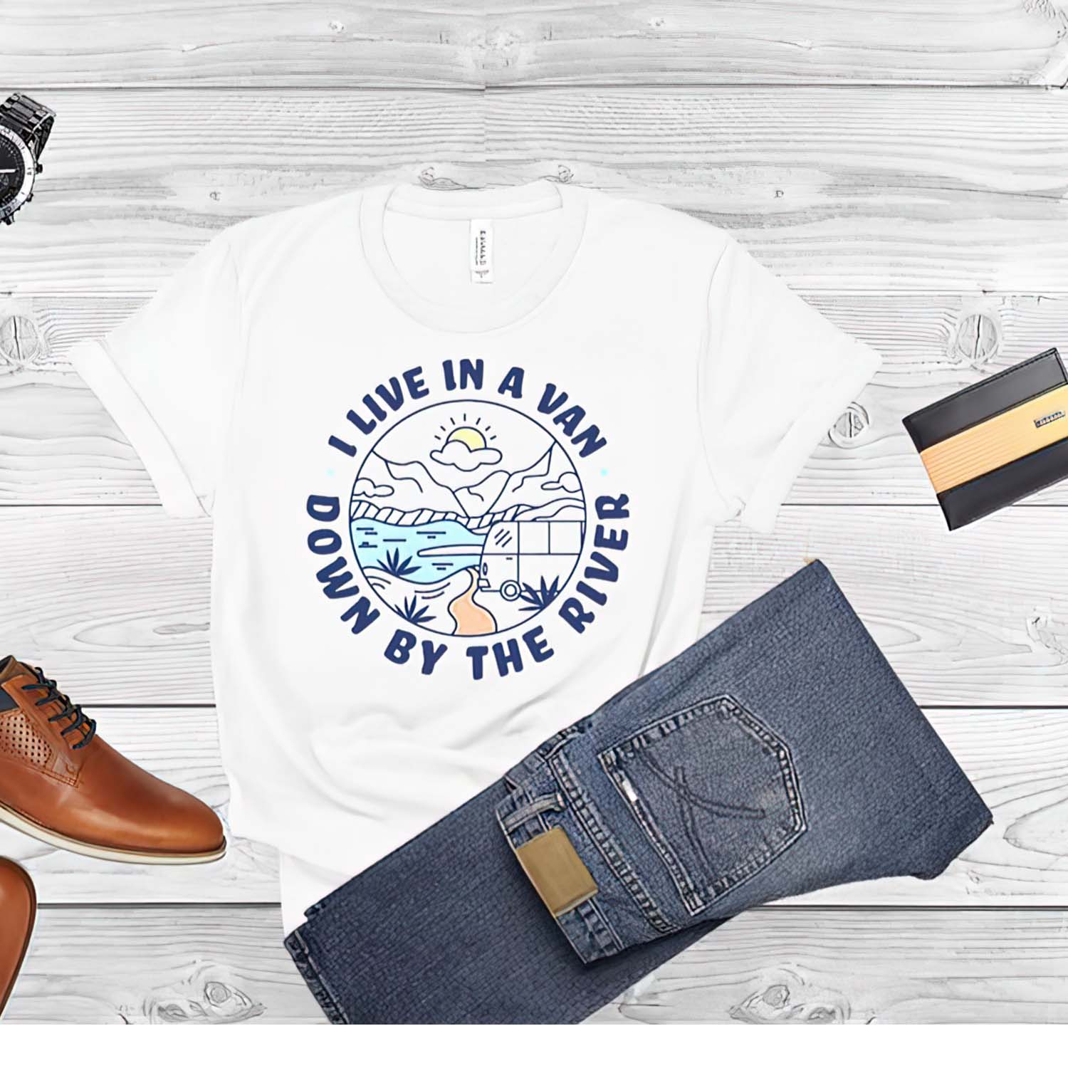 I Live In A Way Down By The River Shirt I Live In A Way Down By The River Shirt