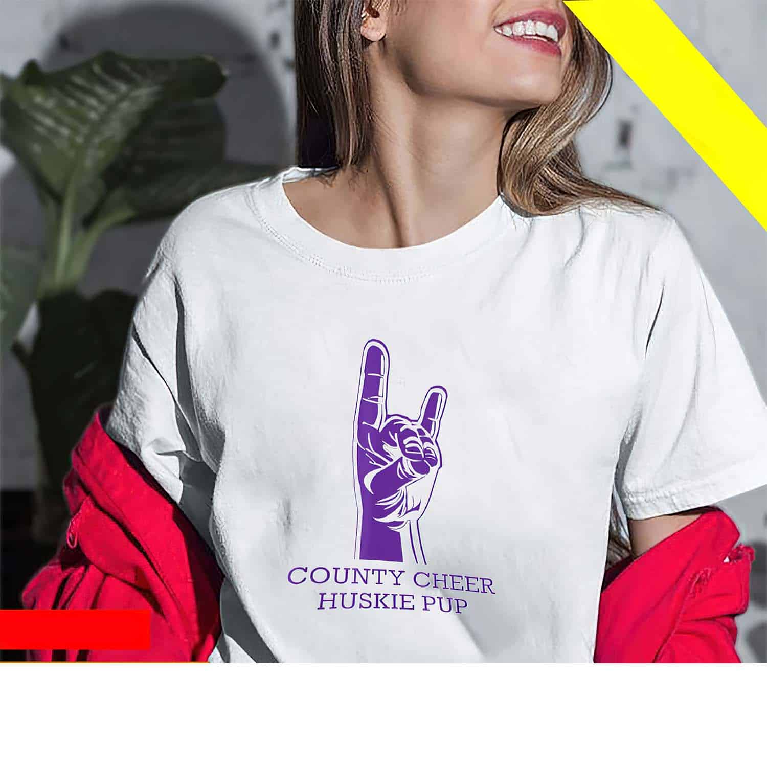 County Cheer Husky Pup Women Shirt