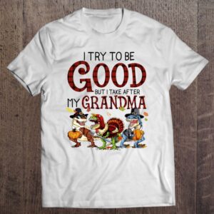 Dinosaurs I Try To Be Good But I Take After My Grandma Shirt