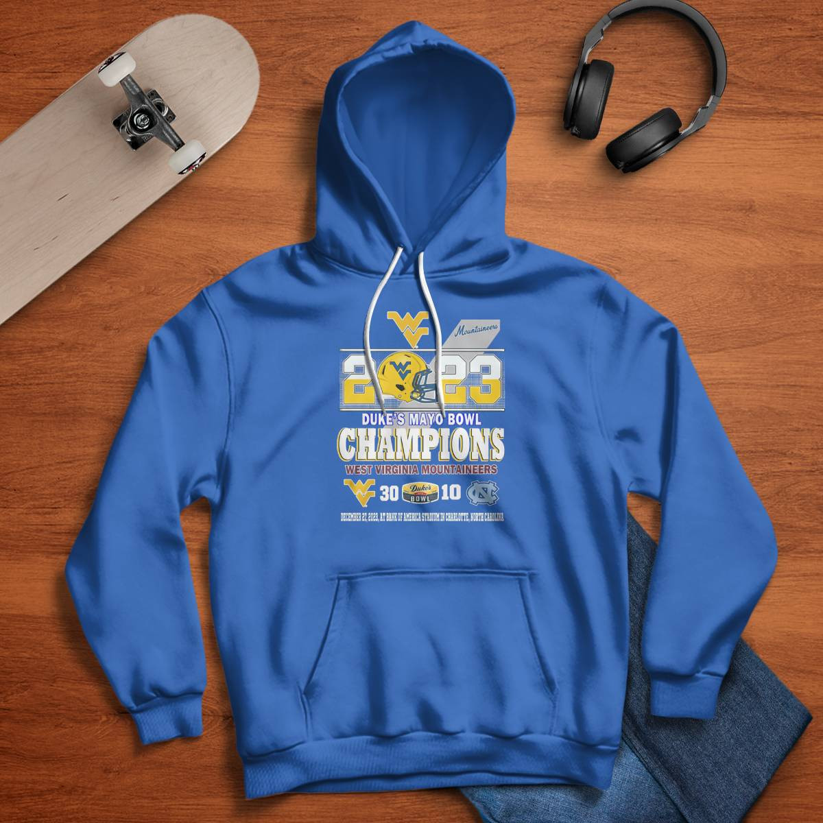 2023 Duke’s Mayo Bowl Champions West Virginia Mountaineers 30 10 North Carolina Football Shirt 2023 Duke’s Mayo Bowl Champions West Virginia Mountaineers 30 10 North Carolina Football Shirt