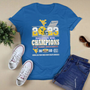 2023 Duke’s Mayo Bowl Champions West Virginia Mountaineers 30 10 North Carolina Football Shirt