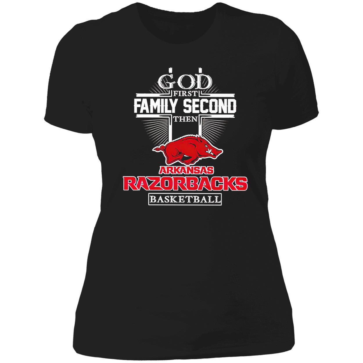 God First Family Second Then Razorbacks Basketball Shirt God First Family Second Then Razorbacks Basketball Shirt