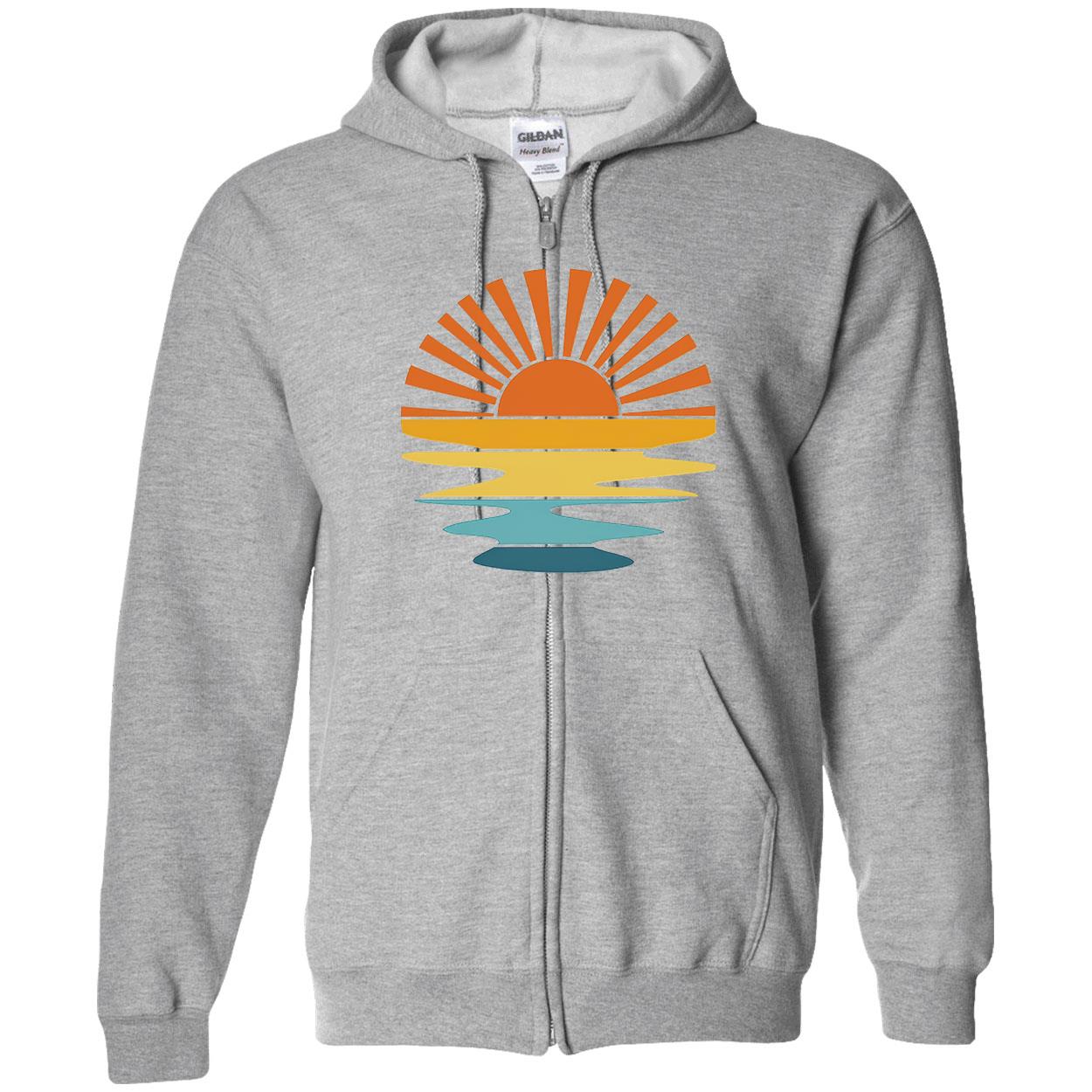 Retro Sunset Rays Wavy Shirt Retro Sunset Rays Wavy Shirt
