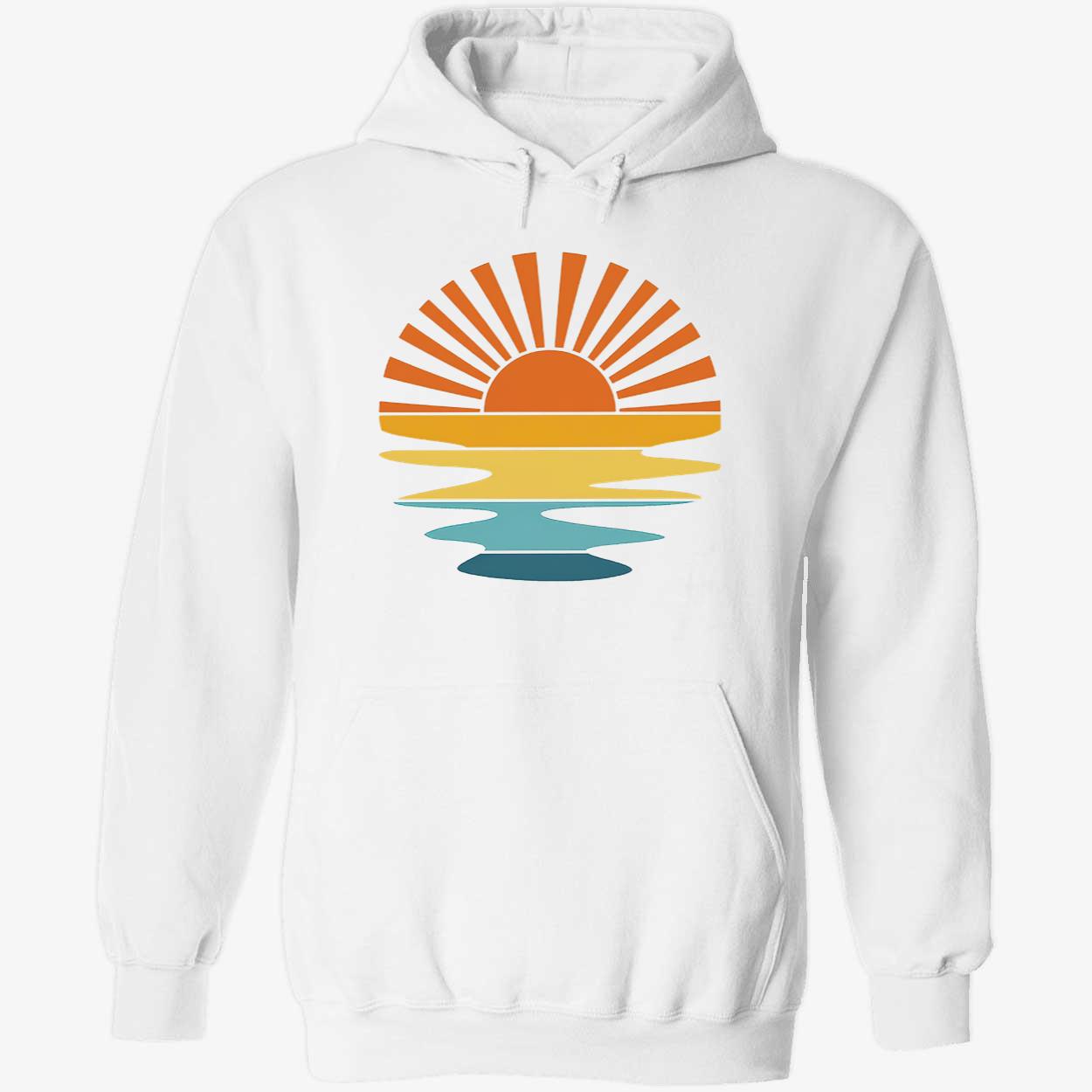 Retro Sunset Rays Wavy Shirt Retro Sunset Rays Wavy Shirt
