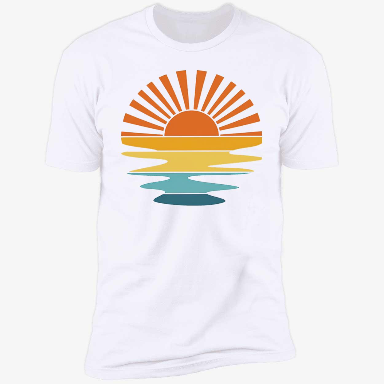 Retro Sunset Rays Wavy Shirt Retro Sunset Rays Wavy Shirt