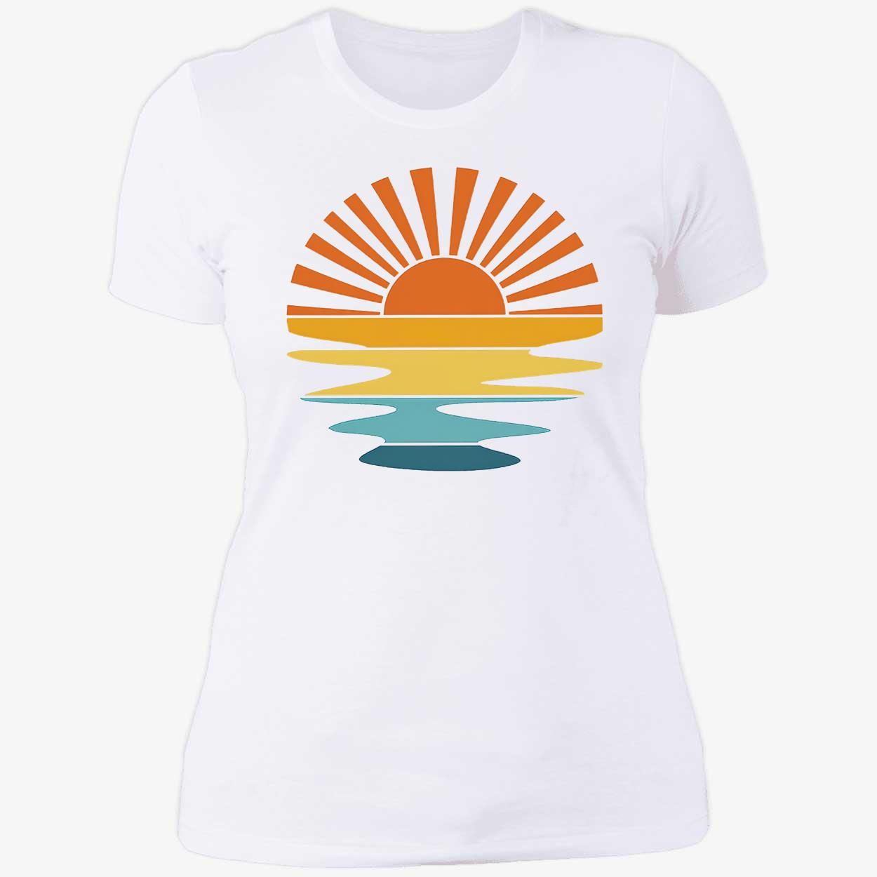 Retro Sunset Rays Wavy Shirt Retro Sunset Rays Wavy Shirt