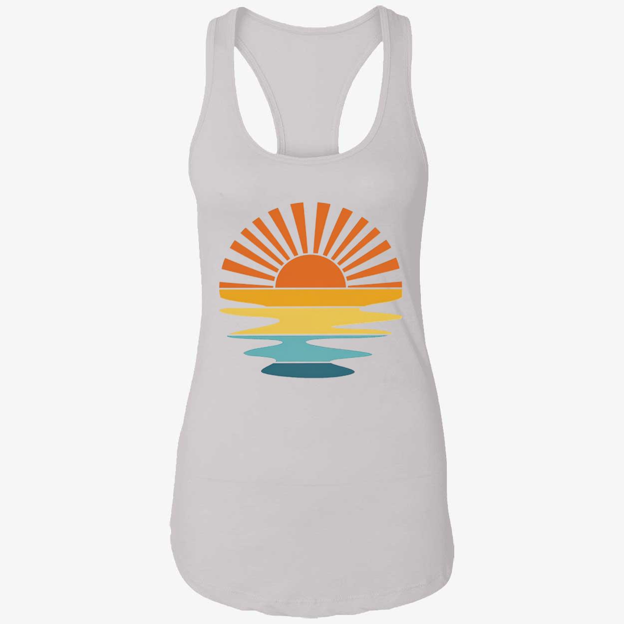 Retro Sunset Rays Wavy Shirt Retro Sunset Rays Wavy Shirt