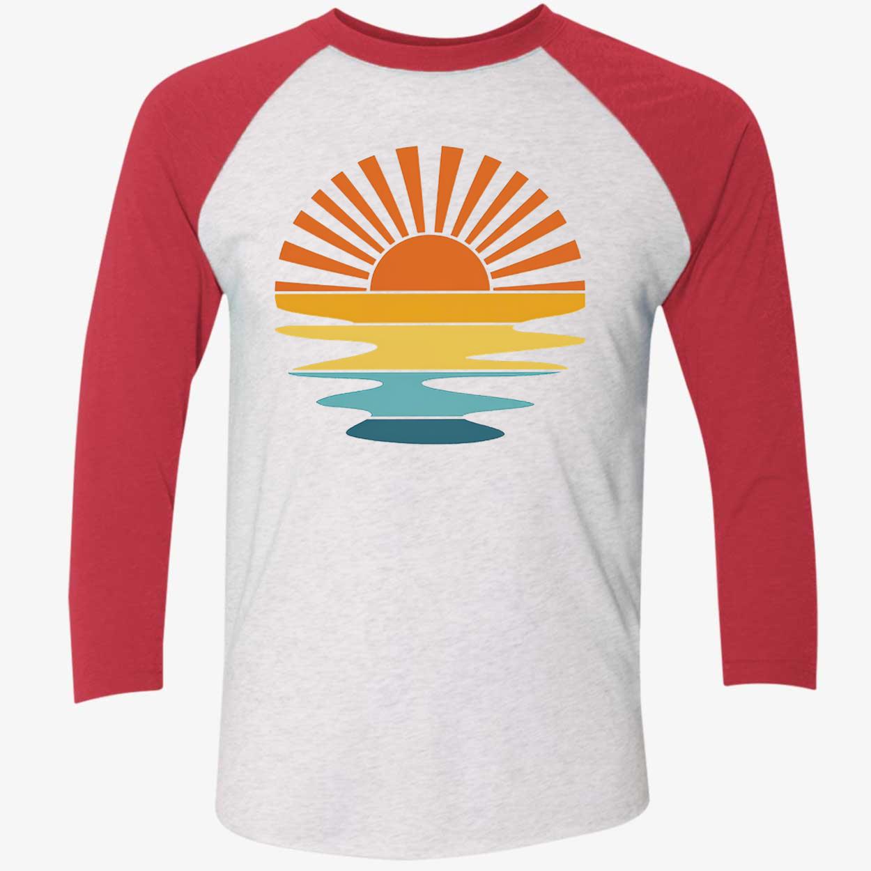 Retro Sunset Rays Wavy Shirt Retro Sunset Rays Wavy Shirt