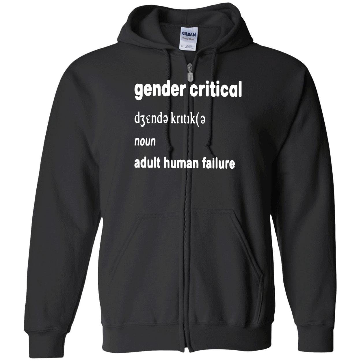 Gender Critical Adult Human Failure Shirt Gender Critical Adult Human Failure Shirt