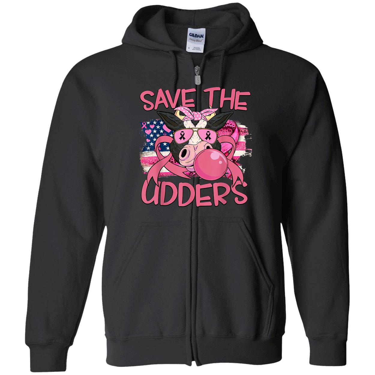 Cow Save The Udders Breast Cancer Shirt Cow Save The Udders Breast Cancer Shirt