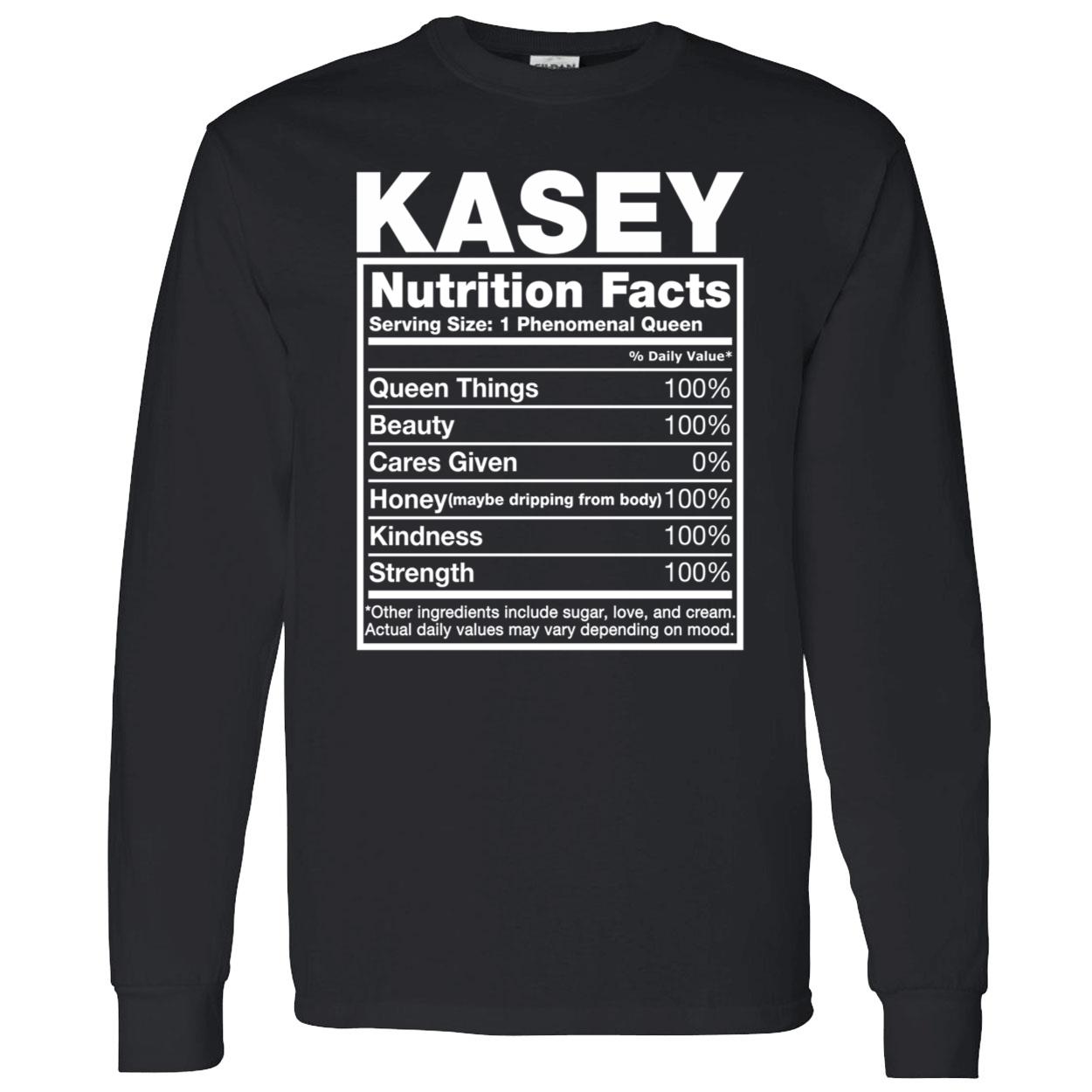 Kasey Nutrition Facts Shirt Kasey Nutrition Facts Shirt