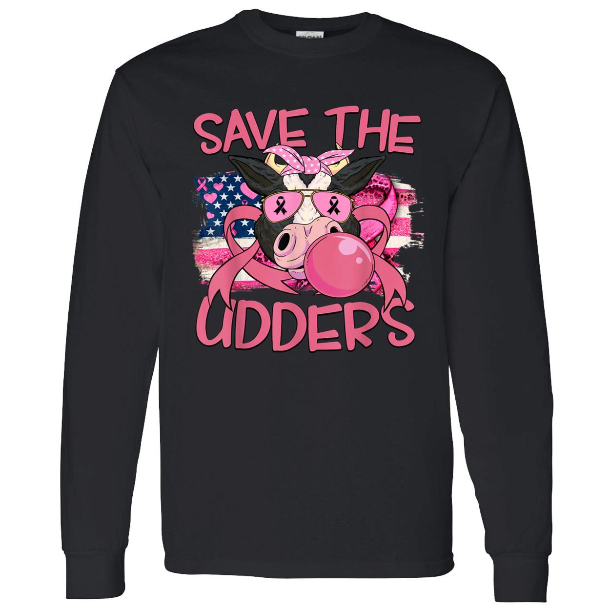 Cow Save The Udders Breast Cancer Shirt Cow Save The Udders Breast Cancer Shirt