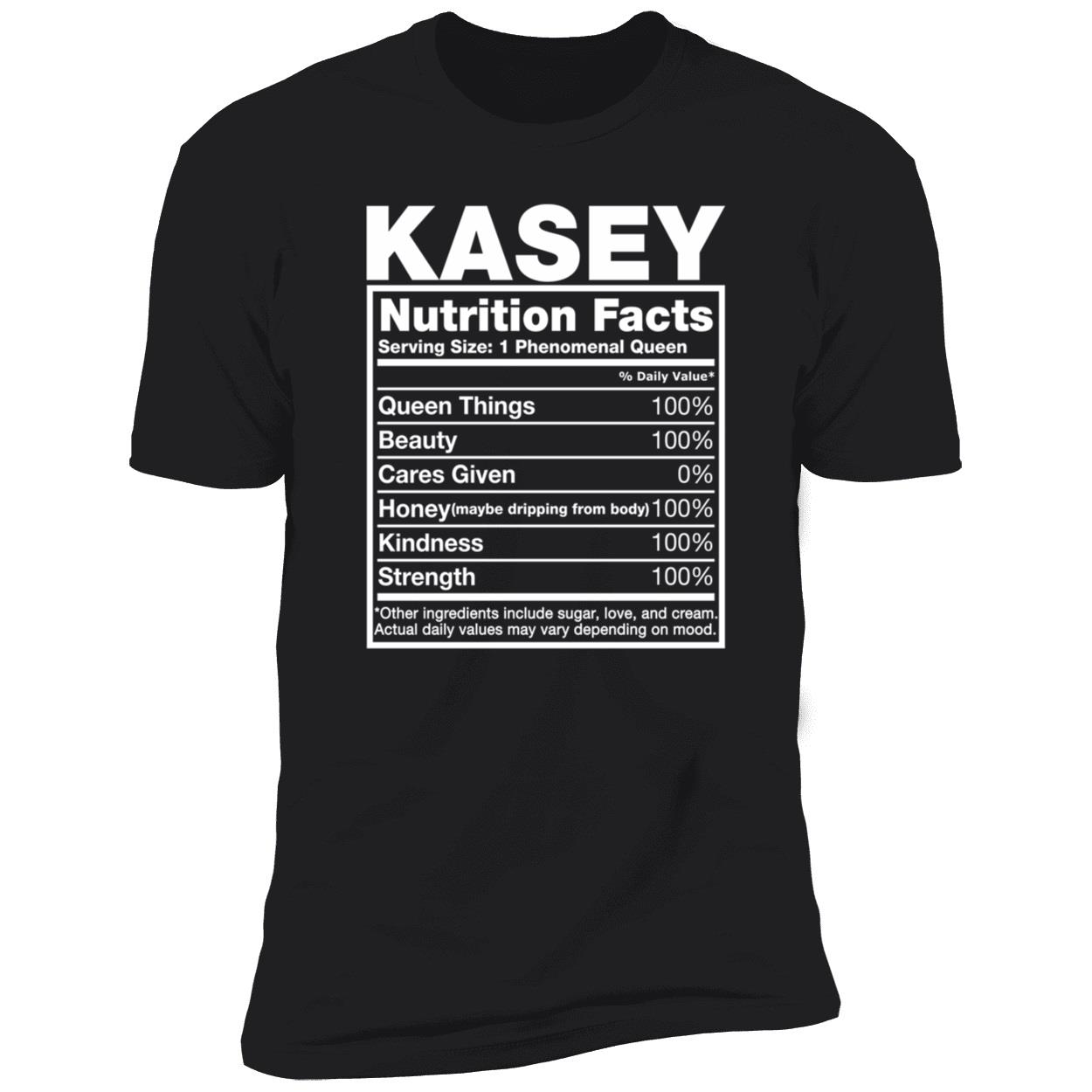 Kasey Nutrition Facts Shirt Kasey Nutrition Facts Shirt