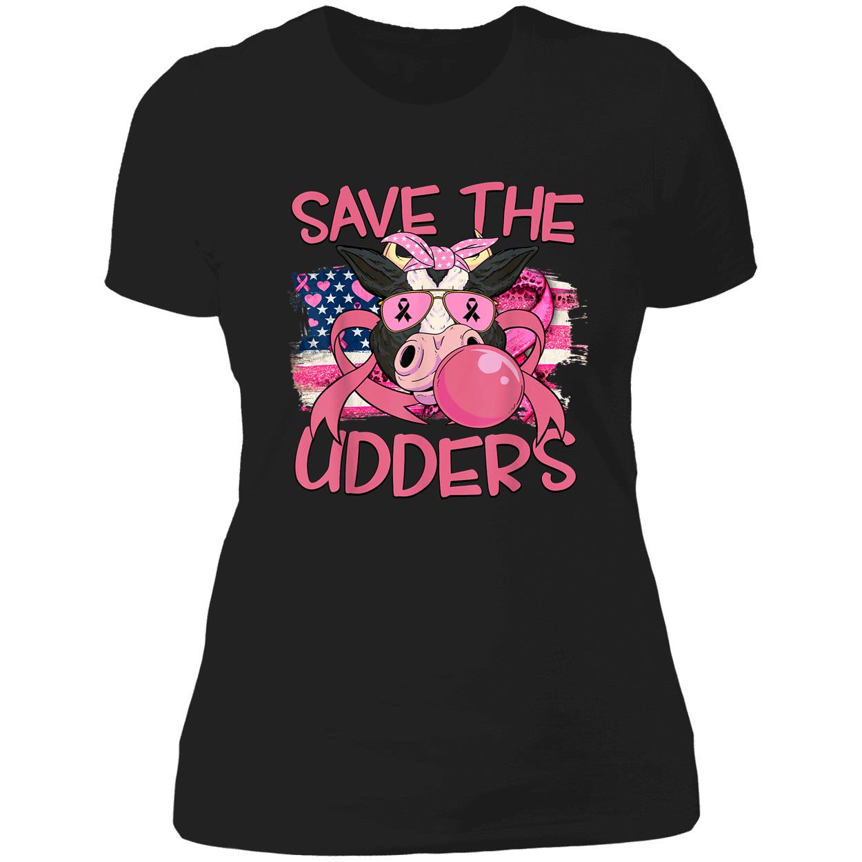 Cow Save The Udders Breast Cancer Shirt Cow Save The Udders Breast Cancer Shirt