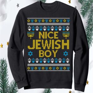Nice Jewish Boy Hanukkah Christmas Sweatshirt