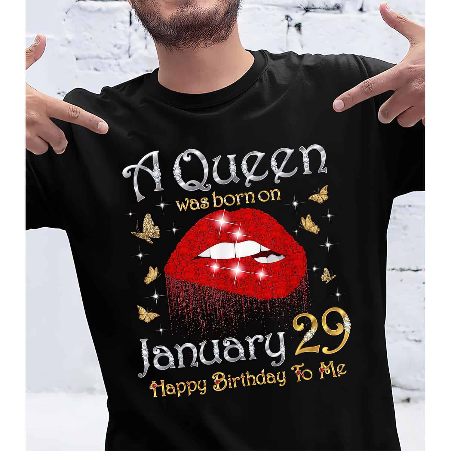 A Queen Was Born On January 29 Happy Birthday To Me Shirt