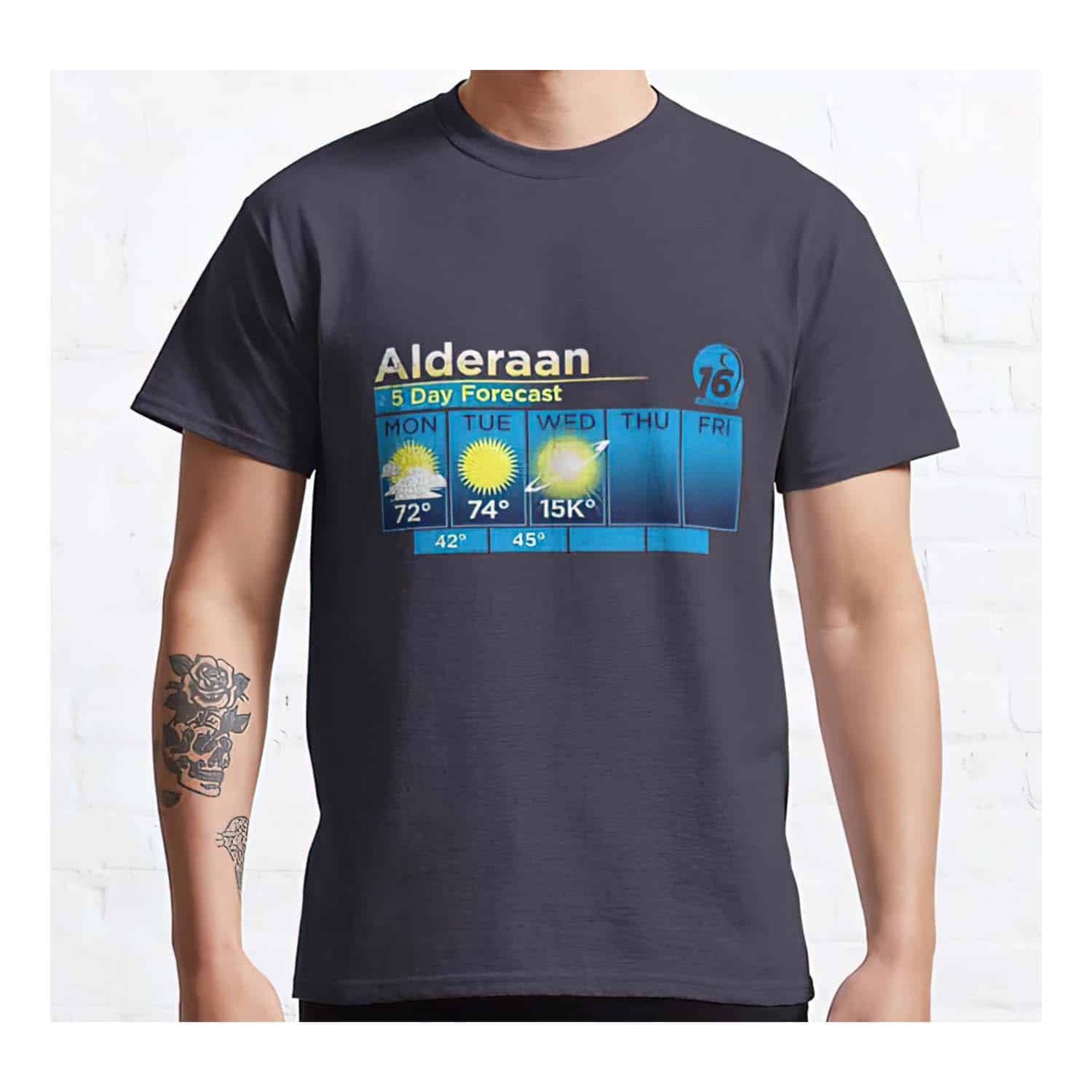 Alderaan 5 Day Forecast Weather Shirt Alderaan 5 Day Forecast Weather Shirt