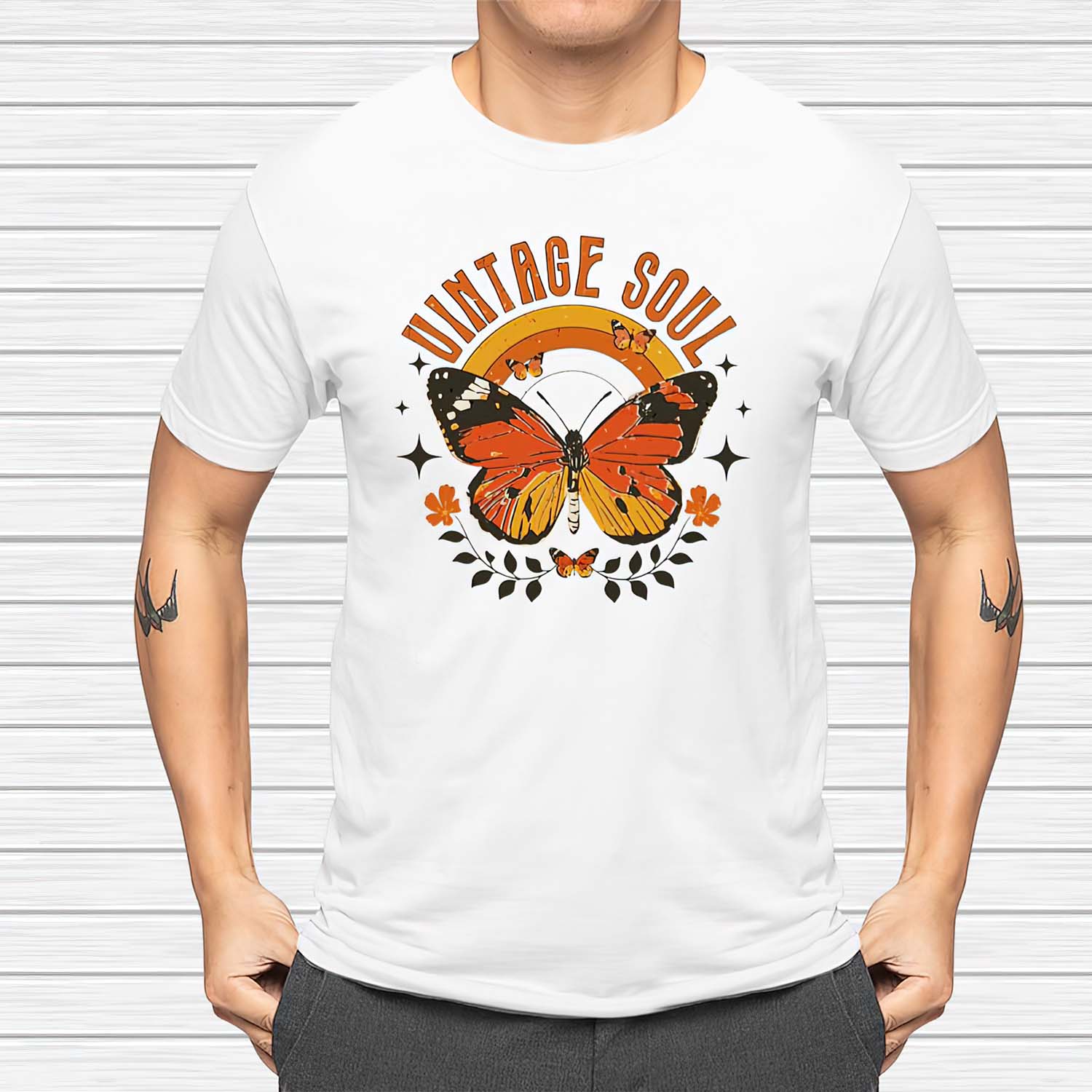 Butterfly Flower Vintage Soul Shirt
