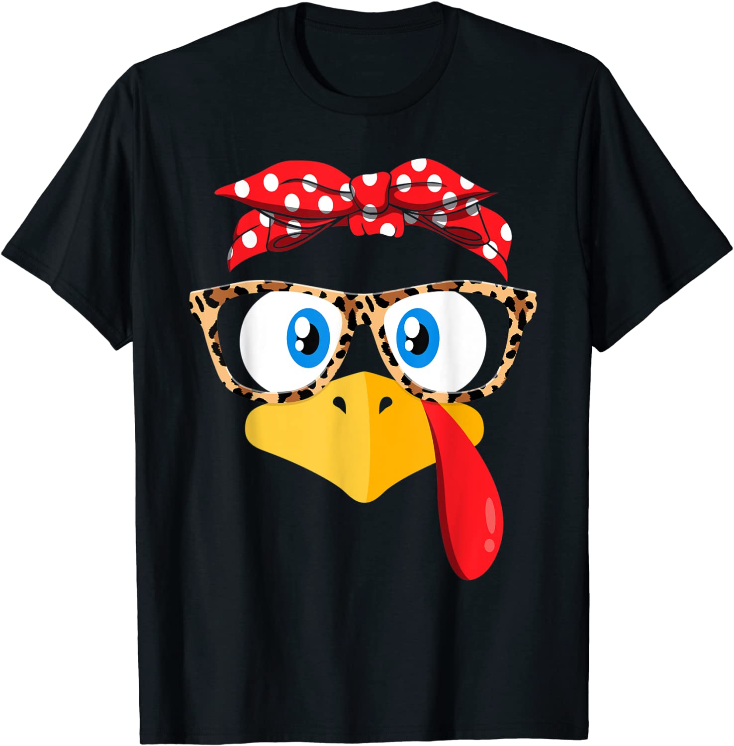 Happy Thanksgiving Turkey Face Sunglasses Leopard Shirt Happy Thanksgiving Turkey Face Sunglasses Leopard Shirt