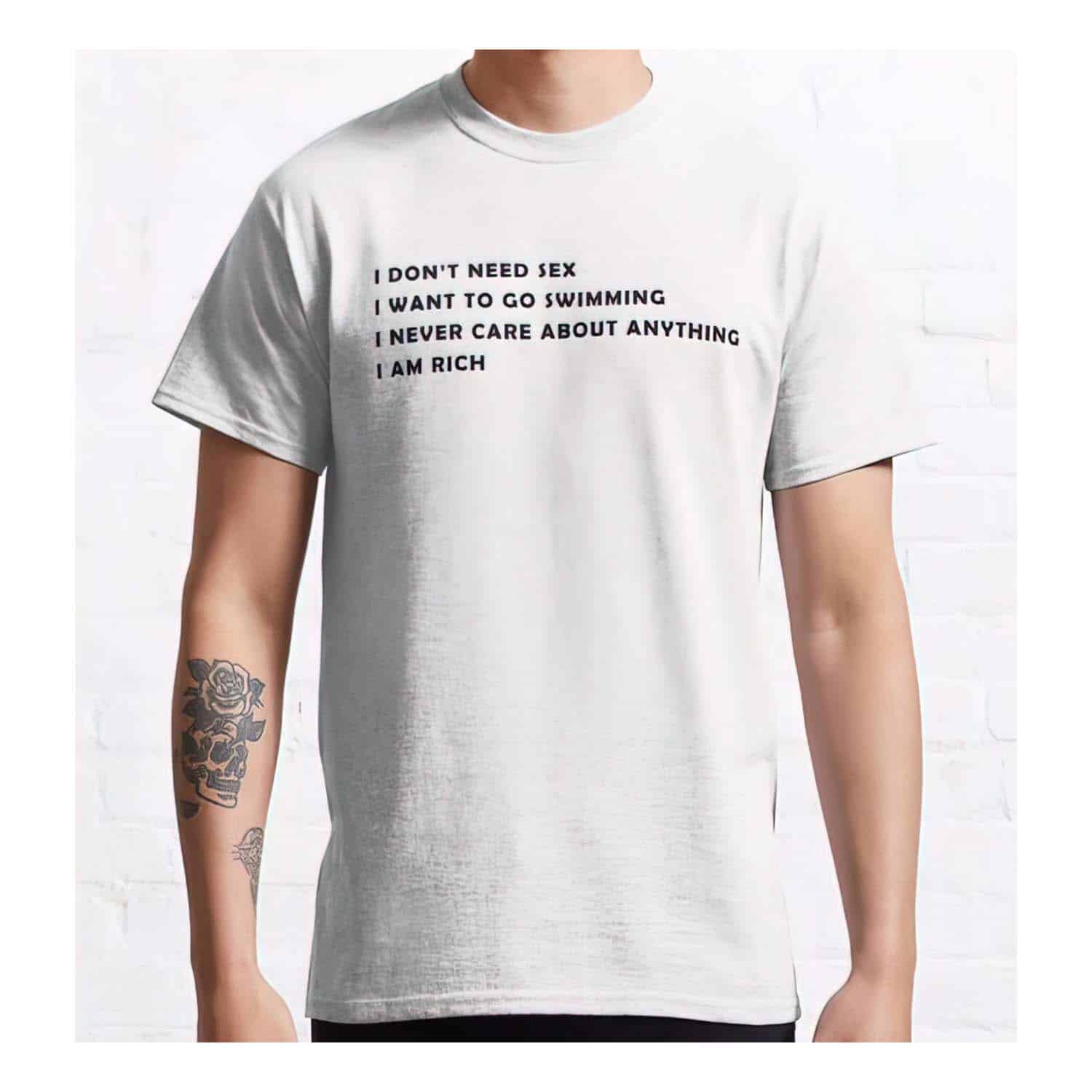 I Don’T Need Sex I Want To Go Swimming I Never Care About Anything Shirt I Don’T Need Sex I Want To Go Swimming I Never Care About Anything Shirt