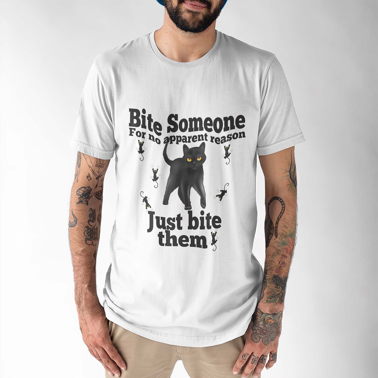 Cat Bite Someone For No Apparent Reason Just Bite Them Shirt