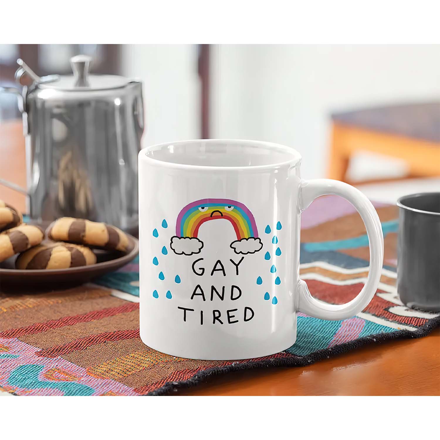 Gay And Tired Rainbow Mug Gay And Tired Rainbow Mug