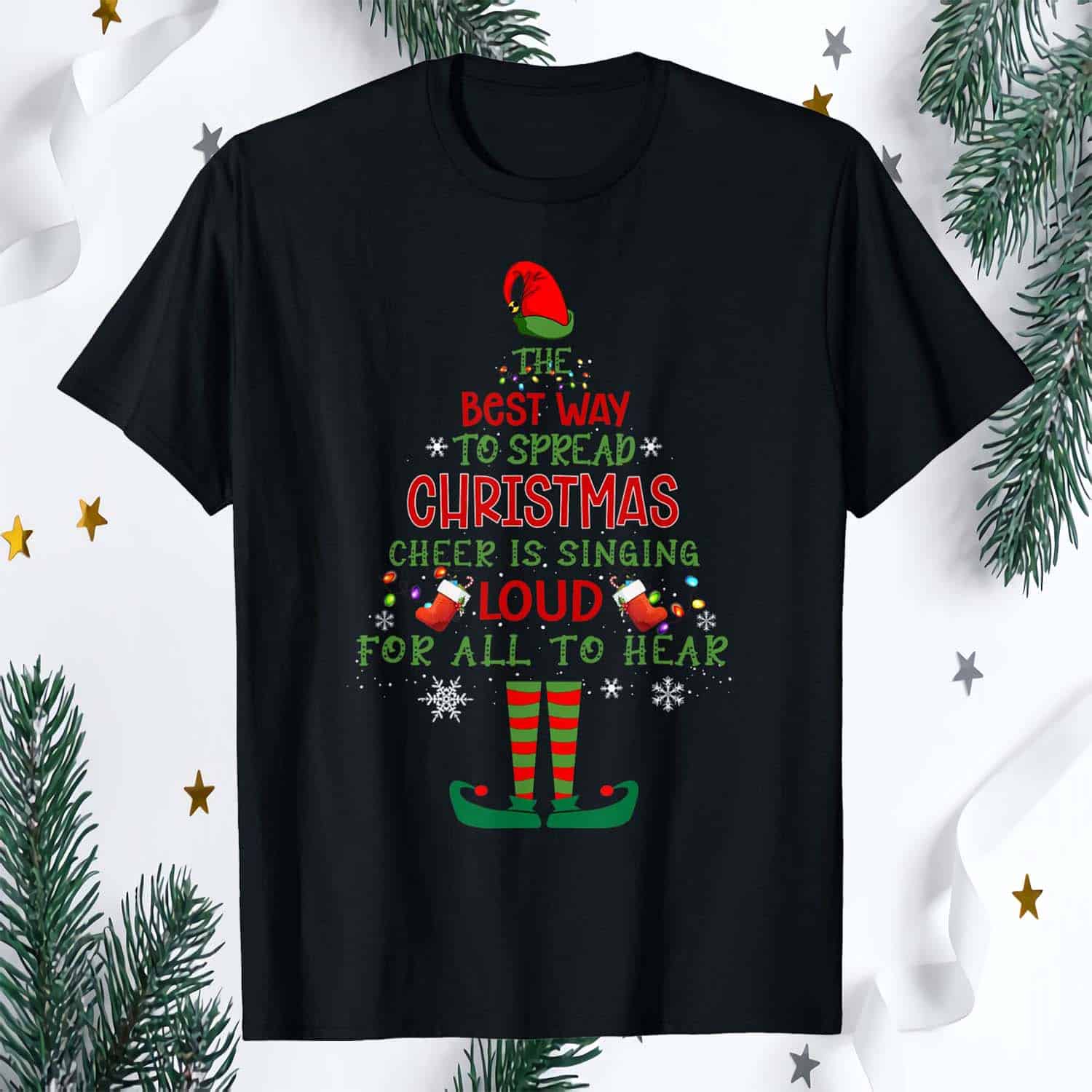Elf The Best Way To Spread Christmas Cheer Is Singing Loud Shirt