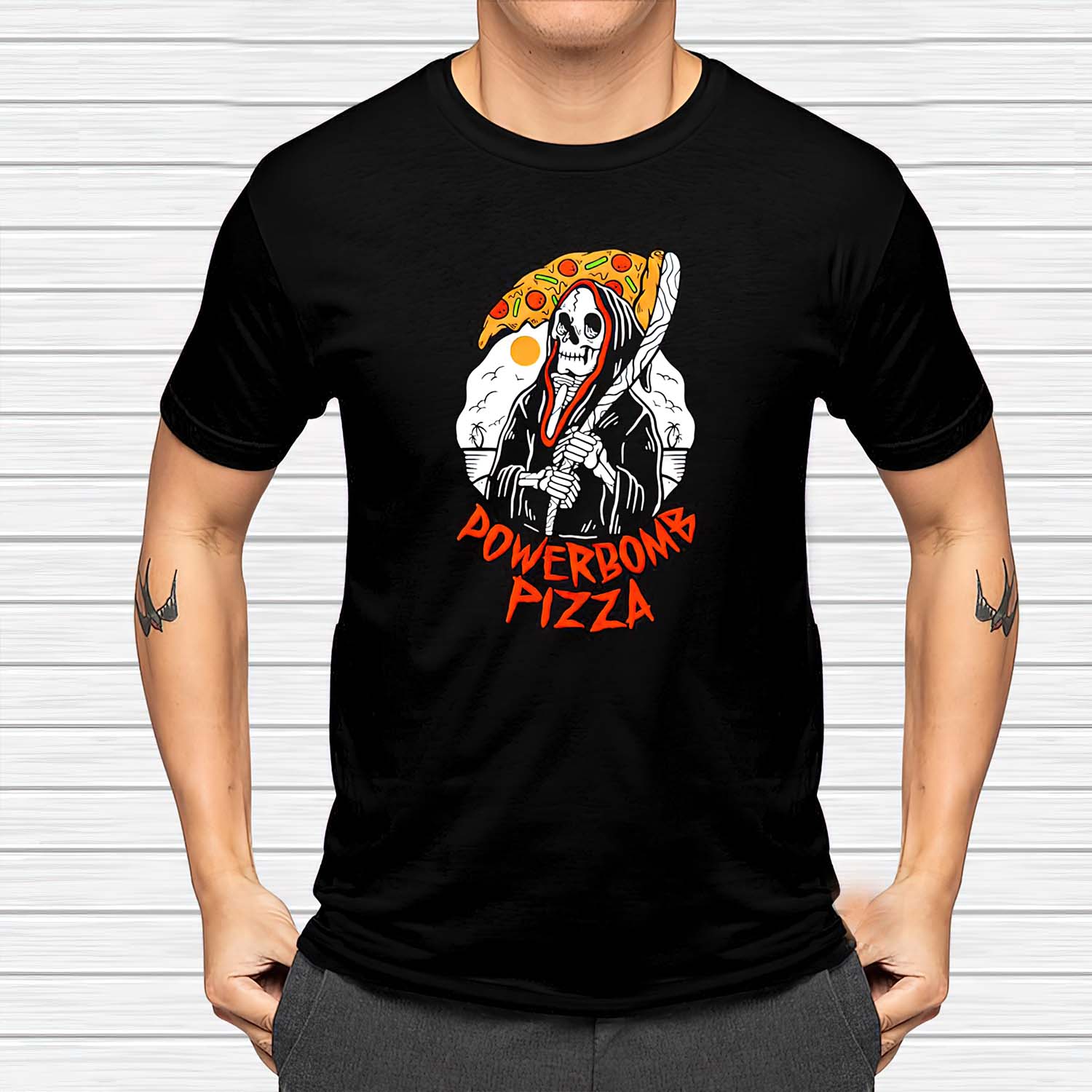 Powerbomb Pizza Death To Hunger Shirt Powerbomb Pizza Death To Hunger Shirt