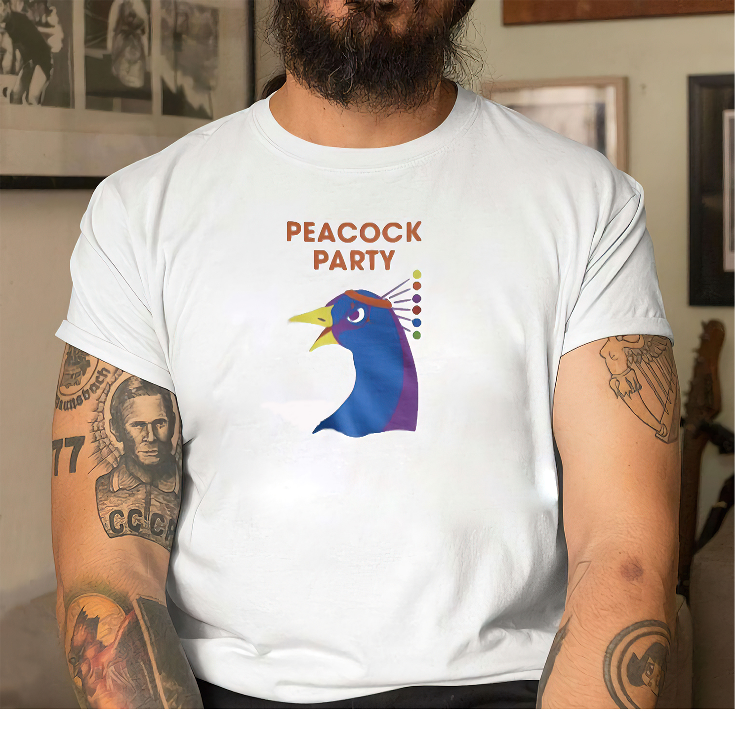 Auburn Peacock Party Shirt