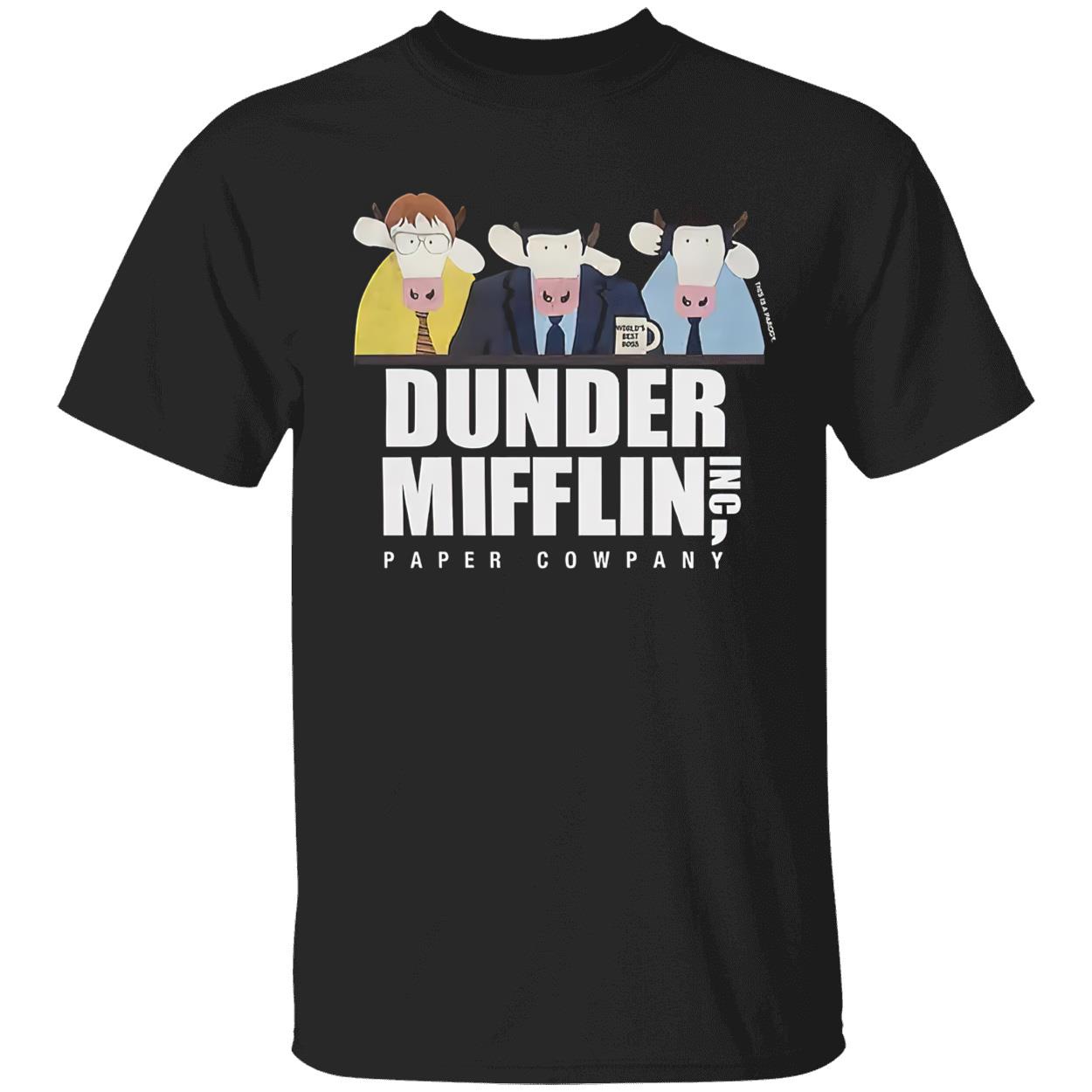 Cow Dunder Mifflin Paper Company Shirt
