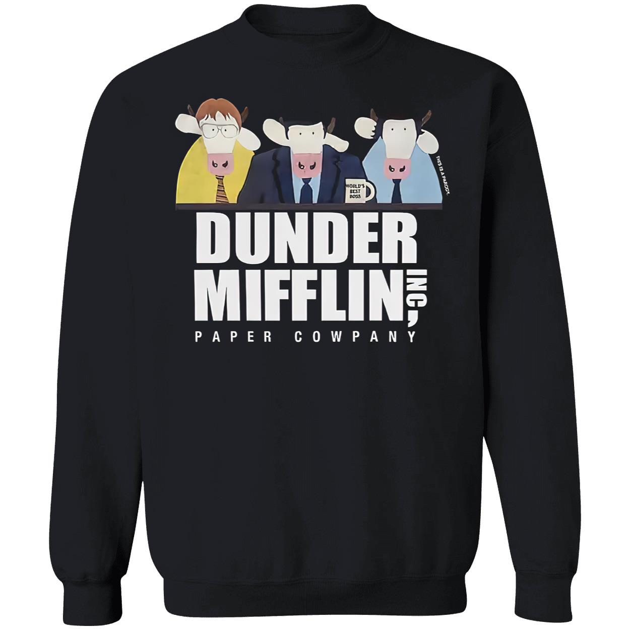 Cow Dunder Mifflin Paper Company Shirt Cow Dunder Mifflin Paper Company Shirt