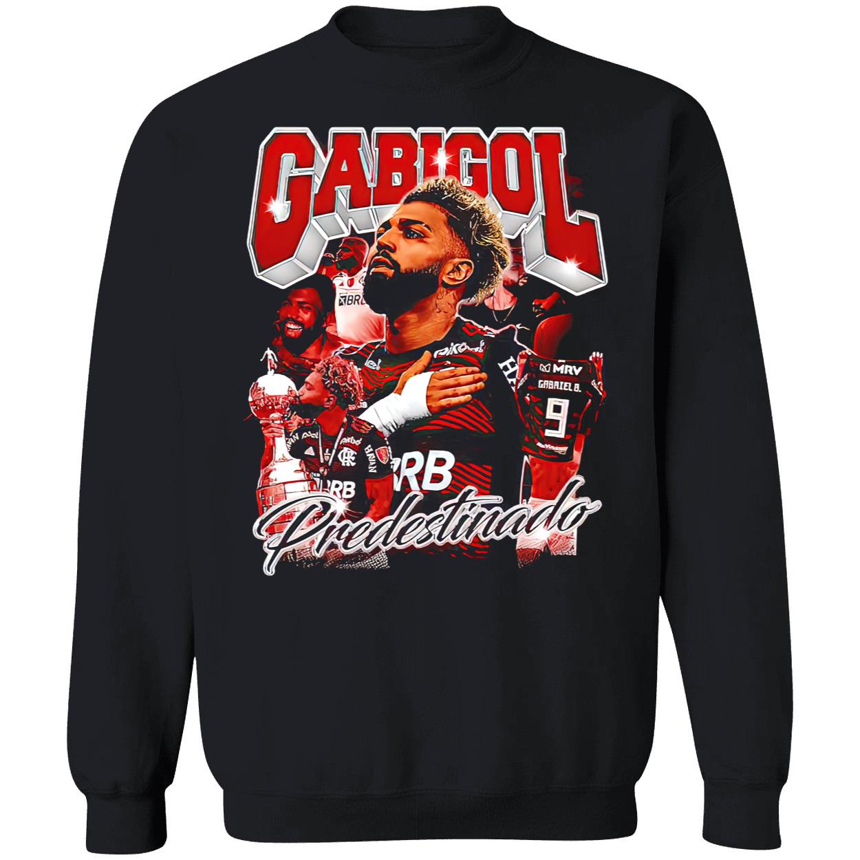 Gabigol Predestinado Trophy Picture Collage Shirt Gabigol Predestinado Trophy Picture Collage Shirt