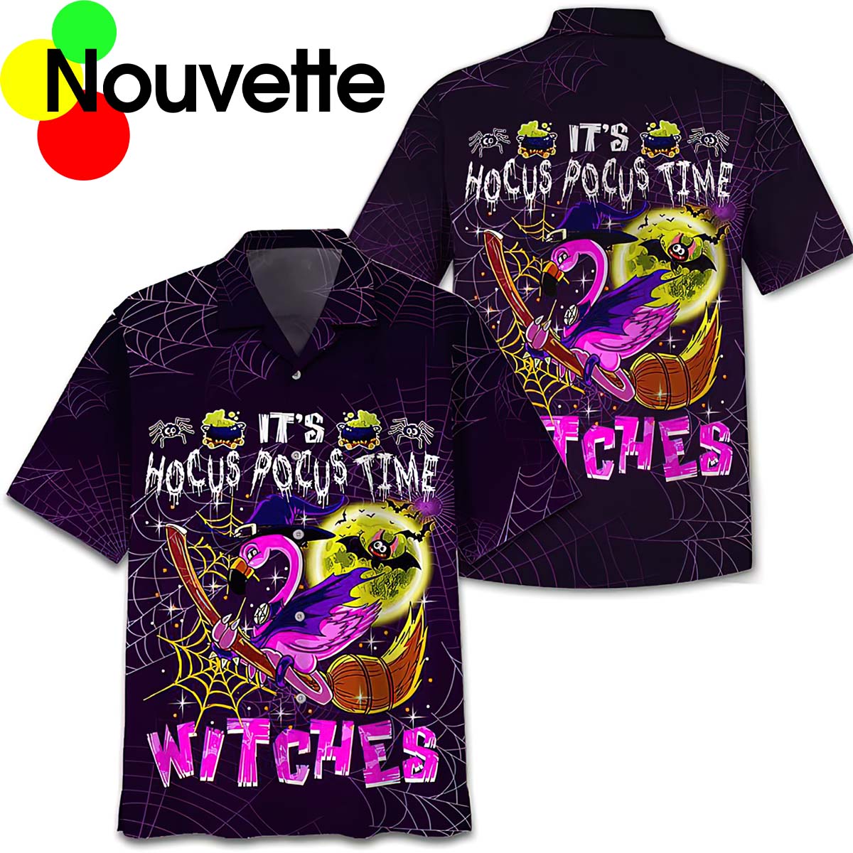 Flamingo It’S Hocus Pocus Time Witches Hawaiian Shirt Flamingo It’S Hocus Pocus Time Witches Hawaiian Shirt