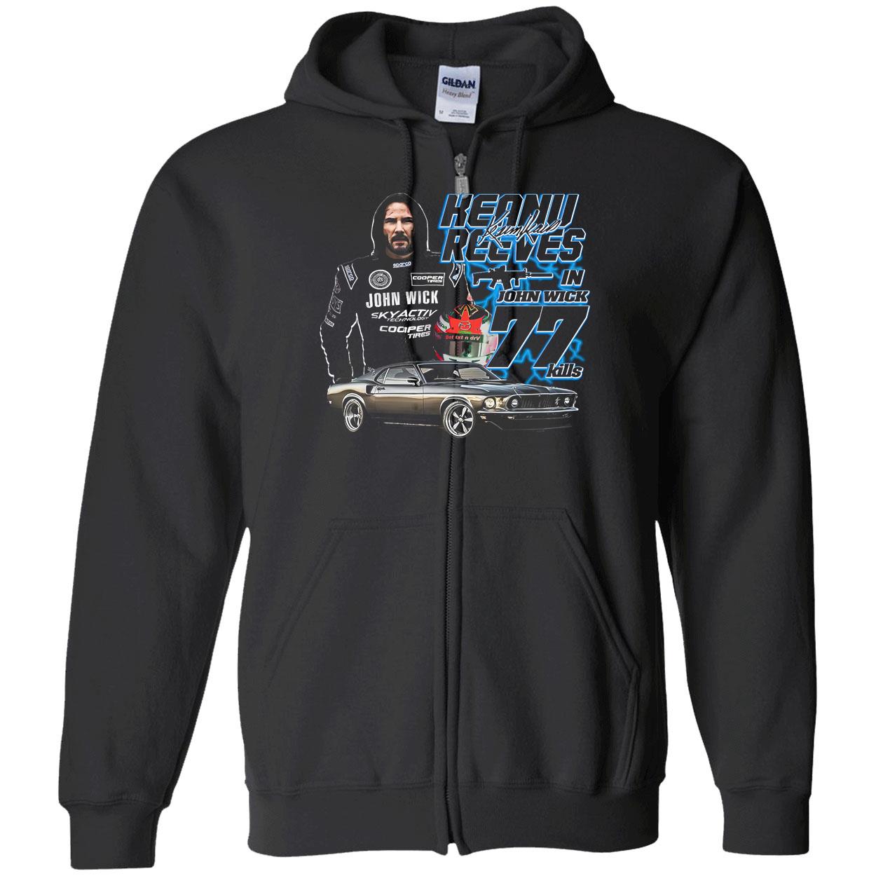 Keanu Reeves In John Wick 77 Kills Shirt Keanu Reeves In John Wick 77 Kills Shirt