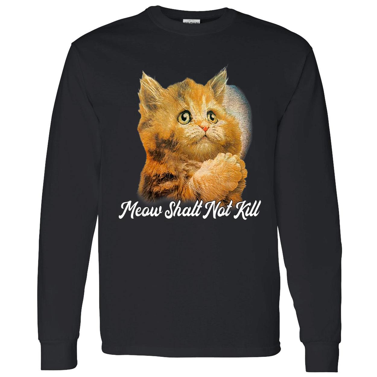 Meow Shalt Not Kill Shirt Meow Shalt Not Kill Shirt