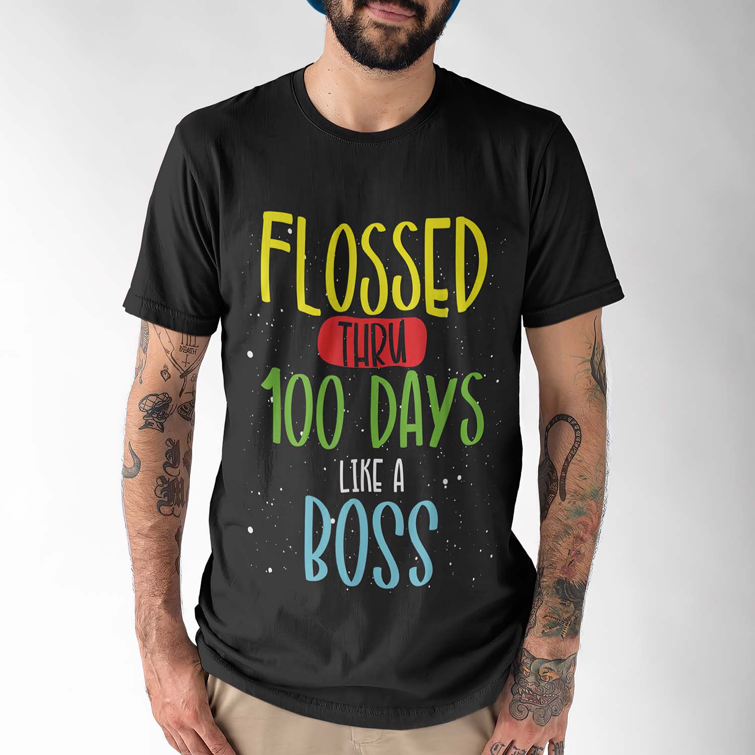 Flossed Thru 100 Days Like A Boss Shirt Flossed Thru 100 Days Like A Boss Shirt