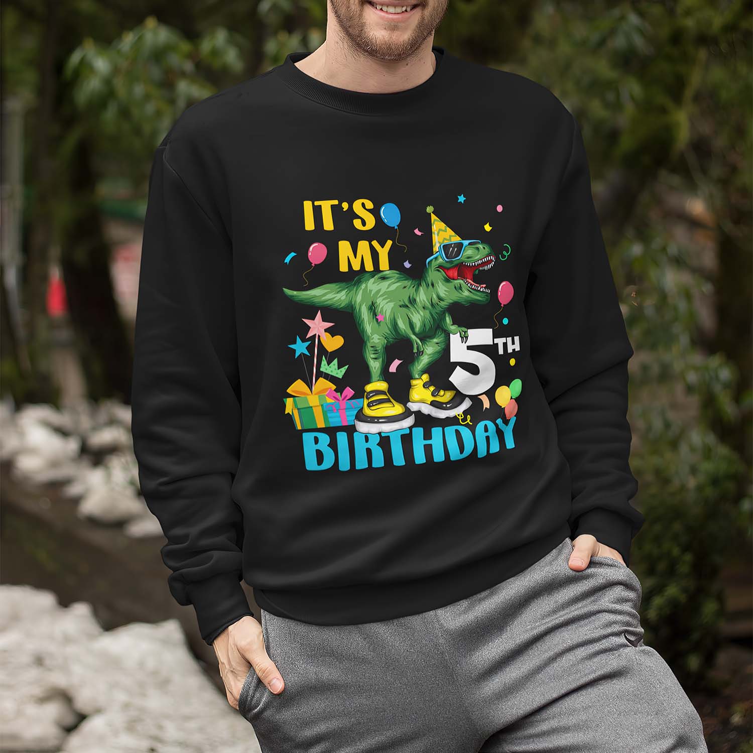T-Rex It’S My 5Th Birthday Sweatshirt T-Rex It’S My 5Th Birthday Sweatshirt
