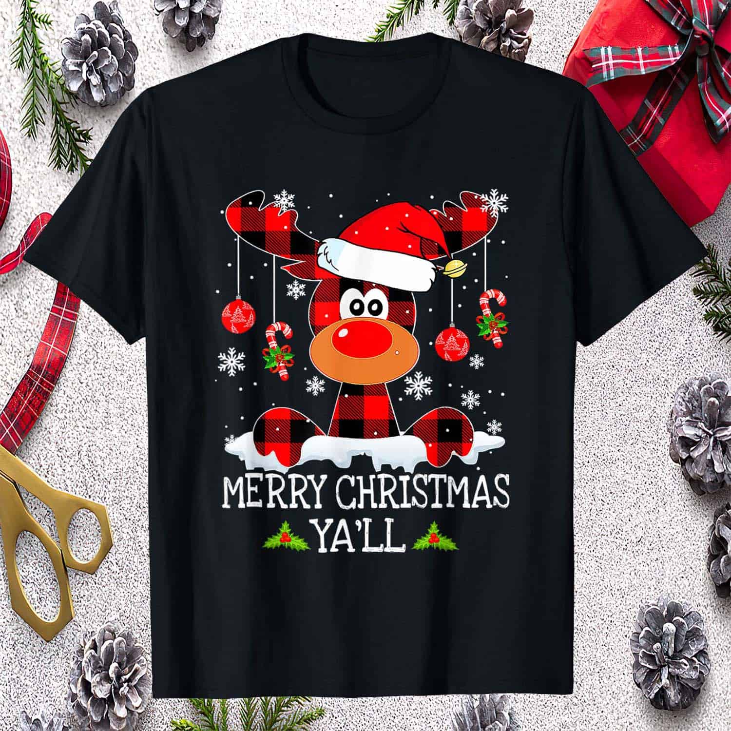 Reindeer Merry Christmas Ya’Ll Shirt Reindeer Merry Christmas Ya’Ll Shirt