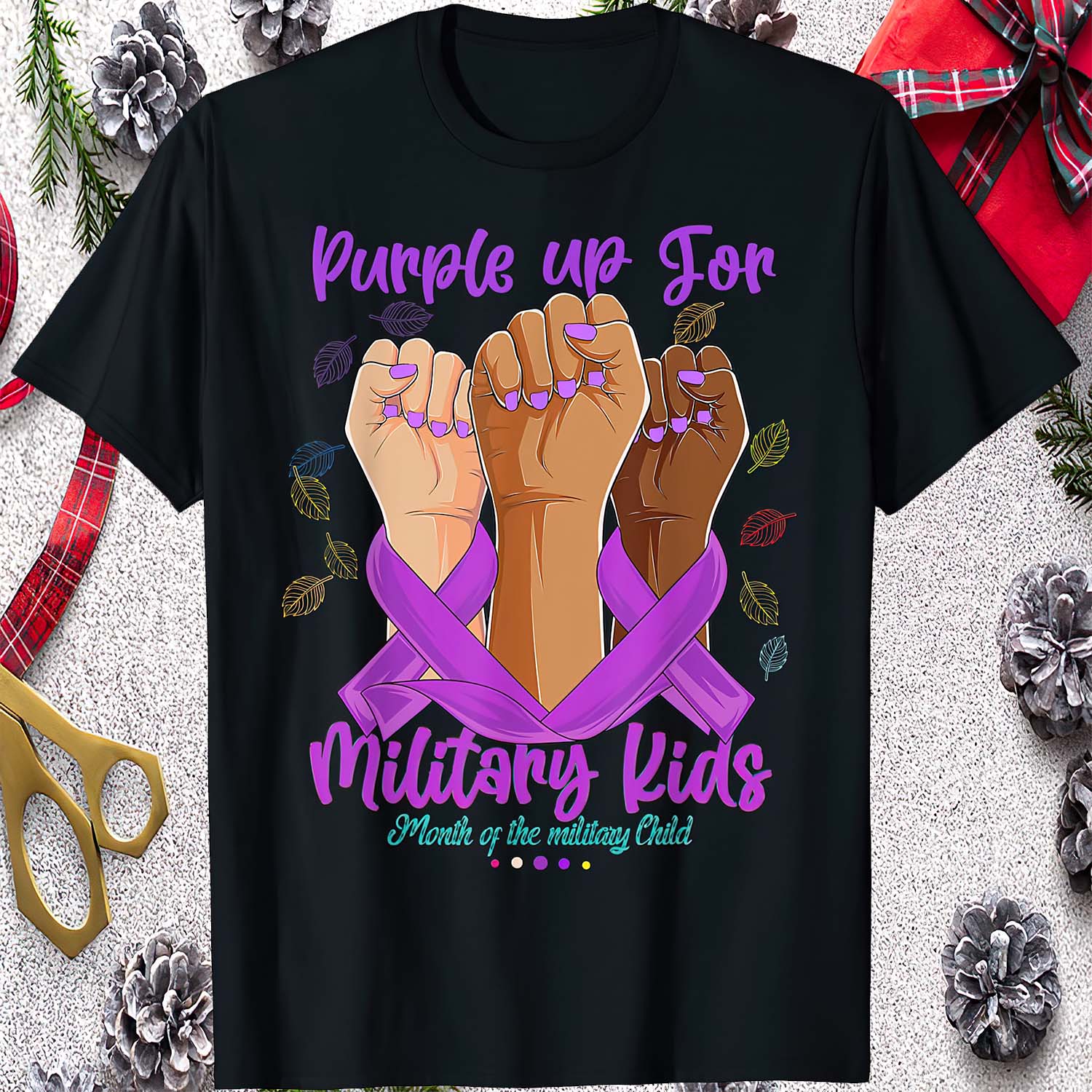 Purple Up For Military Kids Month Of The Military Child Shirt