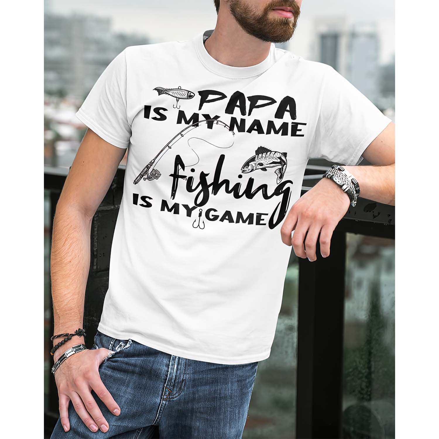Papa Is My Name Fishing Is My Game Shirt Papa Is My Name Fishing Is My Game Shirt