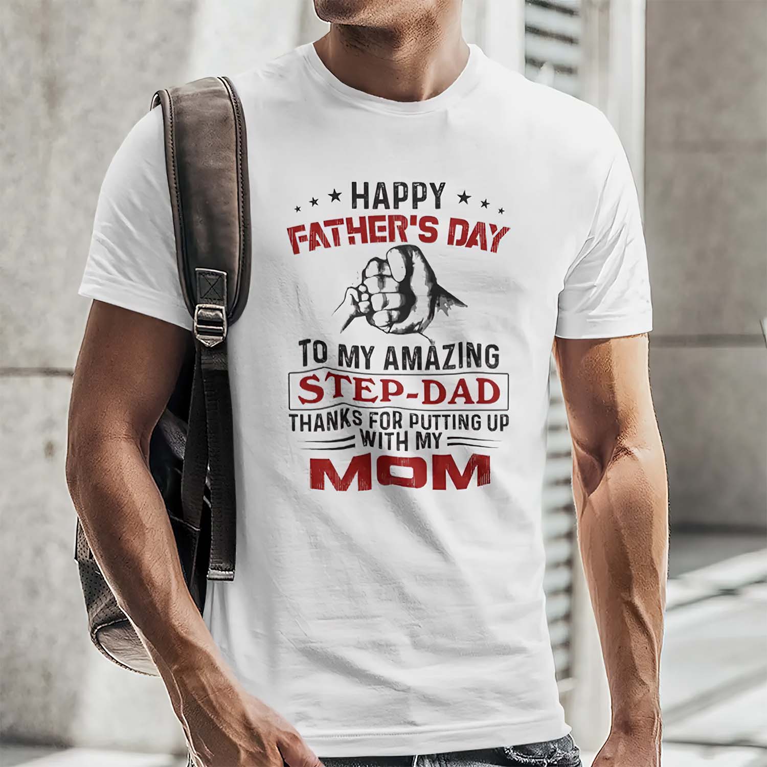 Happy Father’S Day To My Amazing Step Dad Thanks For Putting Up With My Mom Shirt Happy Father’S Day To My Amazing Step Dad Thanks For Putting Up With My Mom Shirt