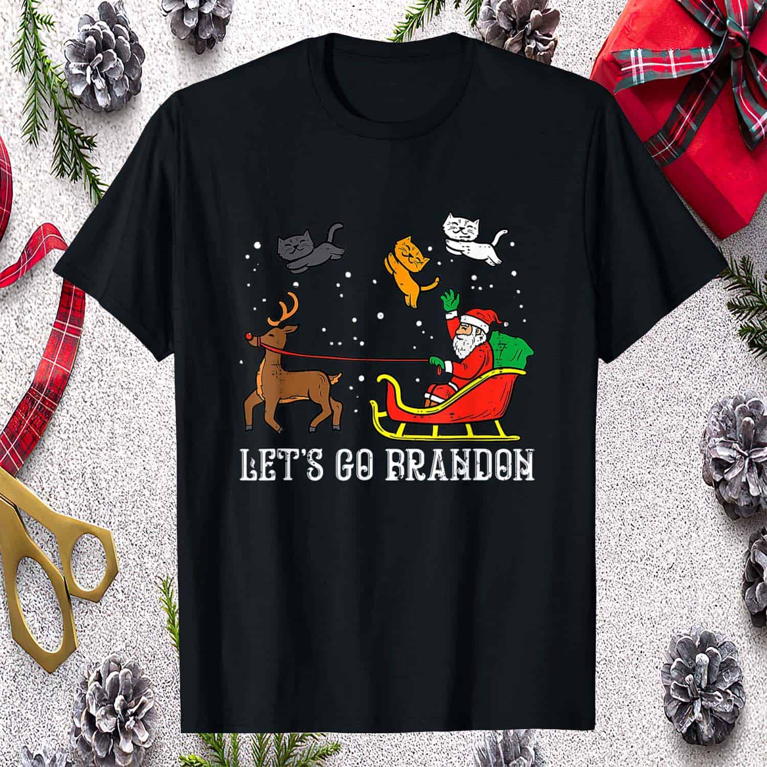 Santa Claus Let’S Go Brandon Shirt Santa Claus Let’S Go Brandon Shirt