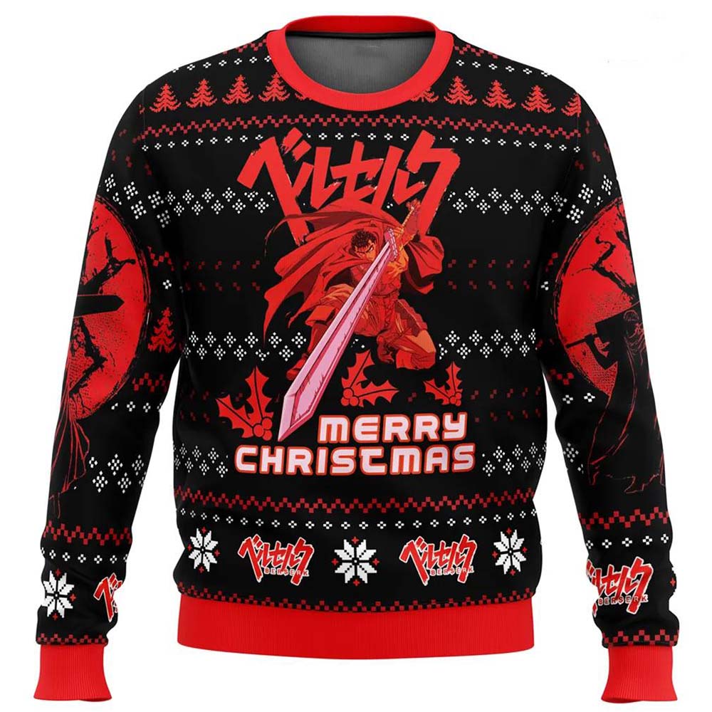 Red Guts Berserk Merry Christmas Sweater Red Guts Berserk Merry Christmas Sweater