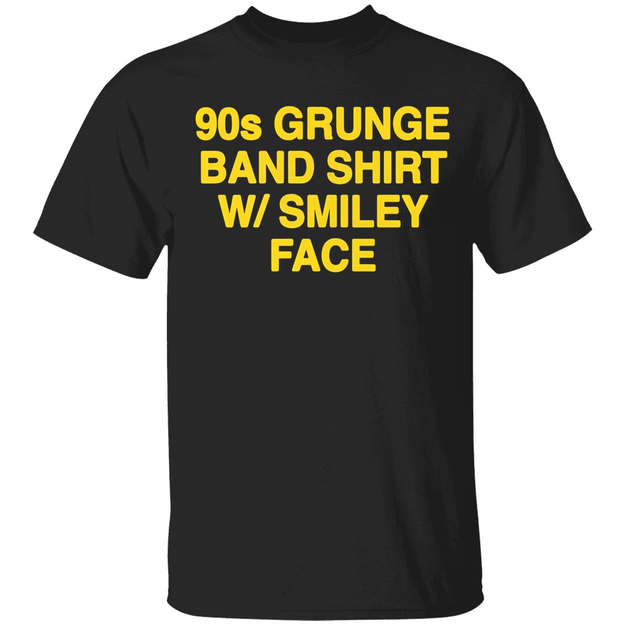 90S Grunge Band Shirt W Smiley Face Shirt 90S Grunge Band Shirt W Smiley Face Shirt