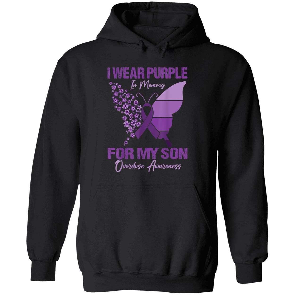 I Wear Purple In Memory For My Son Overdose Awareness Shirt I Wear Purple In Memory For My Son Overdose Awareness Shirt