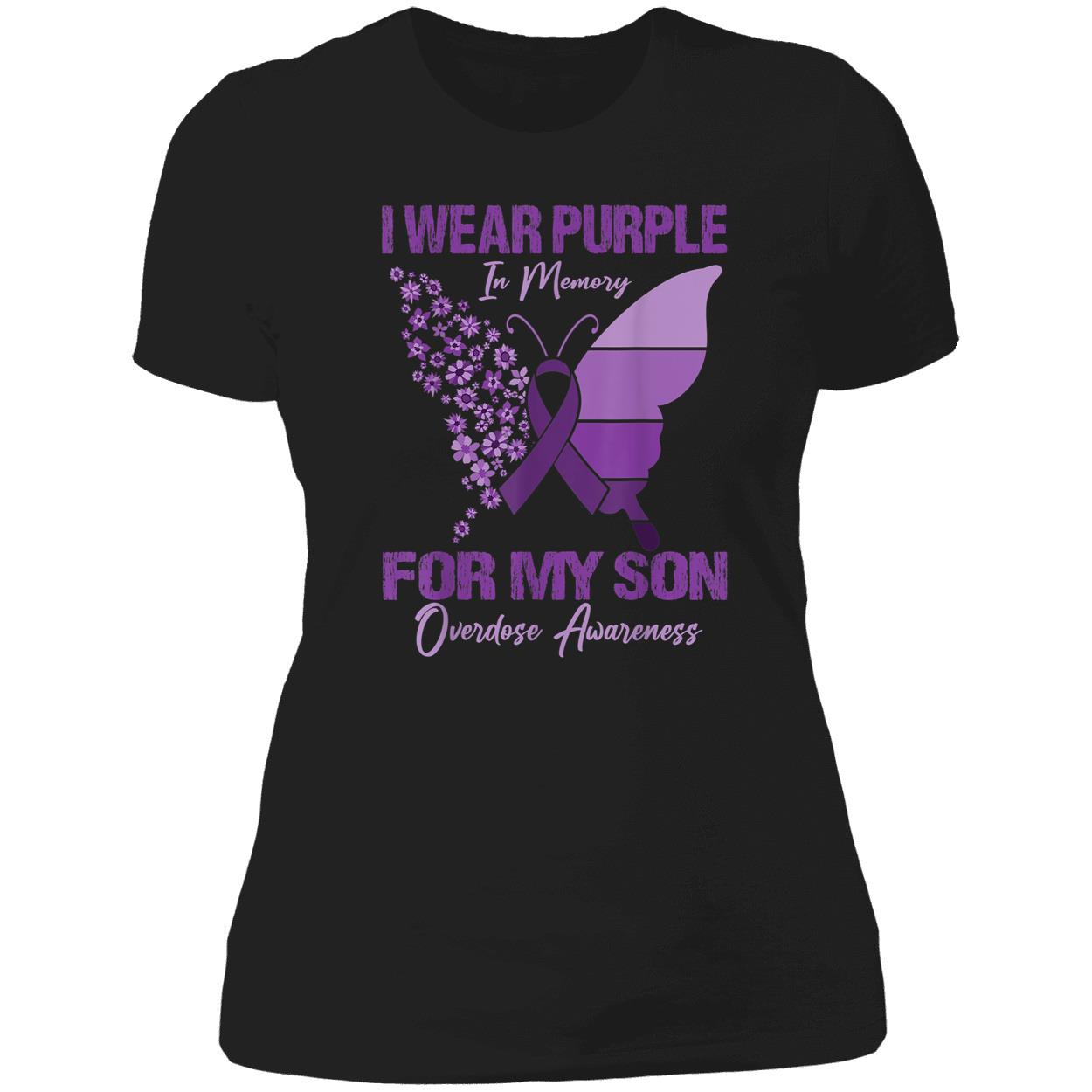 I Wear Purple In Memory For My Son Overdose Awareness Shirt I Wear Purple In Memory For My Son Overdose Awareness Shirt