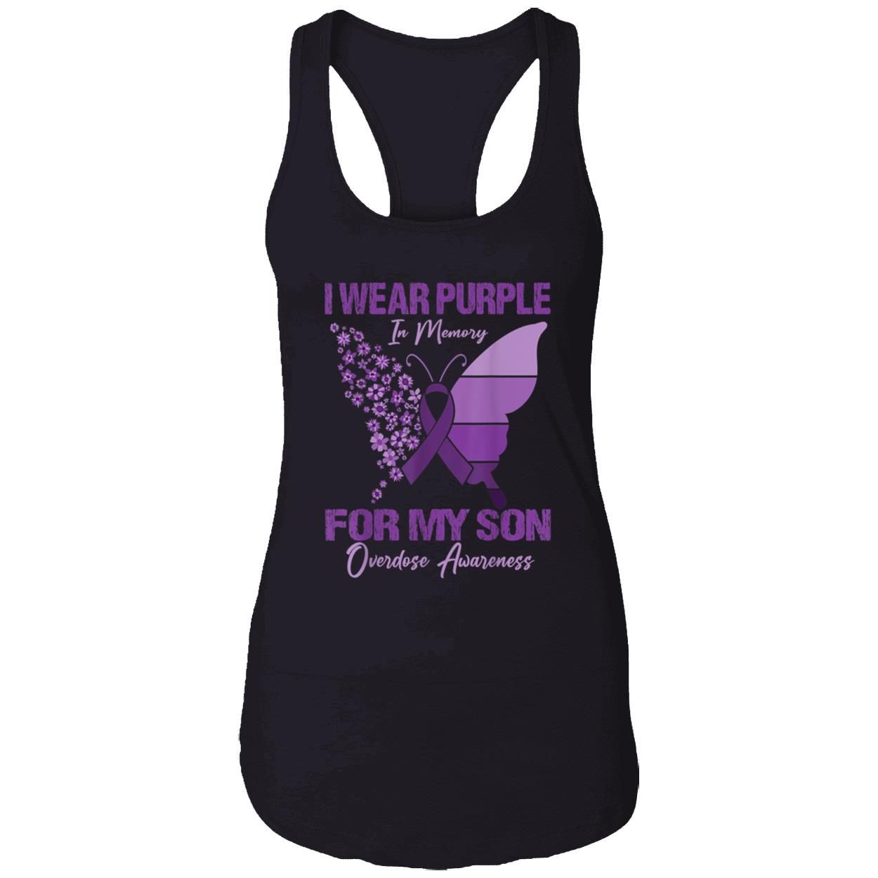 I Wear Purple In Memory For My Son Overdose Awareness Shirt I Wear Purple In Memory For My Son Overdose Awareness Shirt
