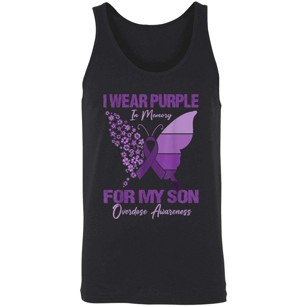 I Wear Purple In Memory For My Son Overdose Awareness Shirt I Wear Purple In Memory For My Son Overdose Awareness Shirt