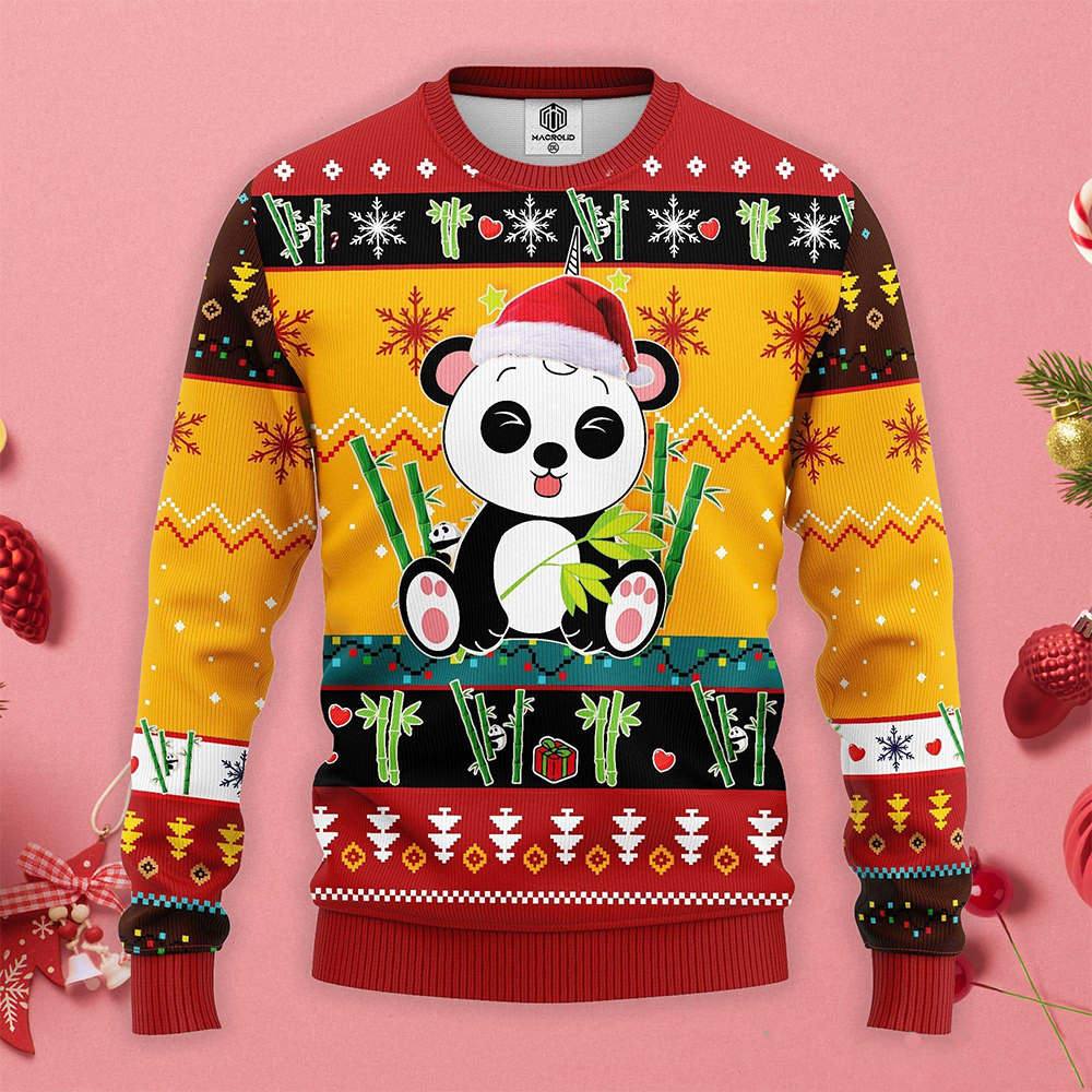 Panda Cute Ugly Christmas Sweater Panda Cute Ugly Christmas Sweater