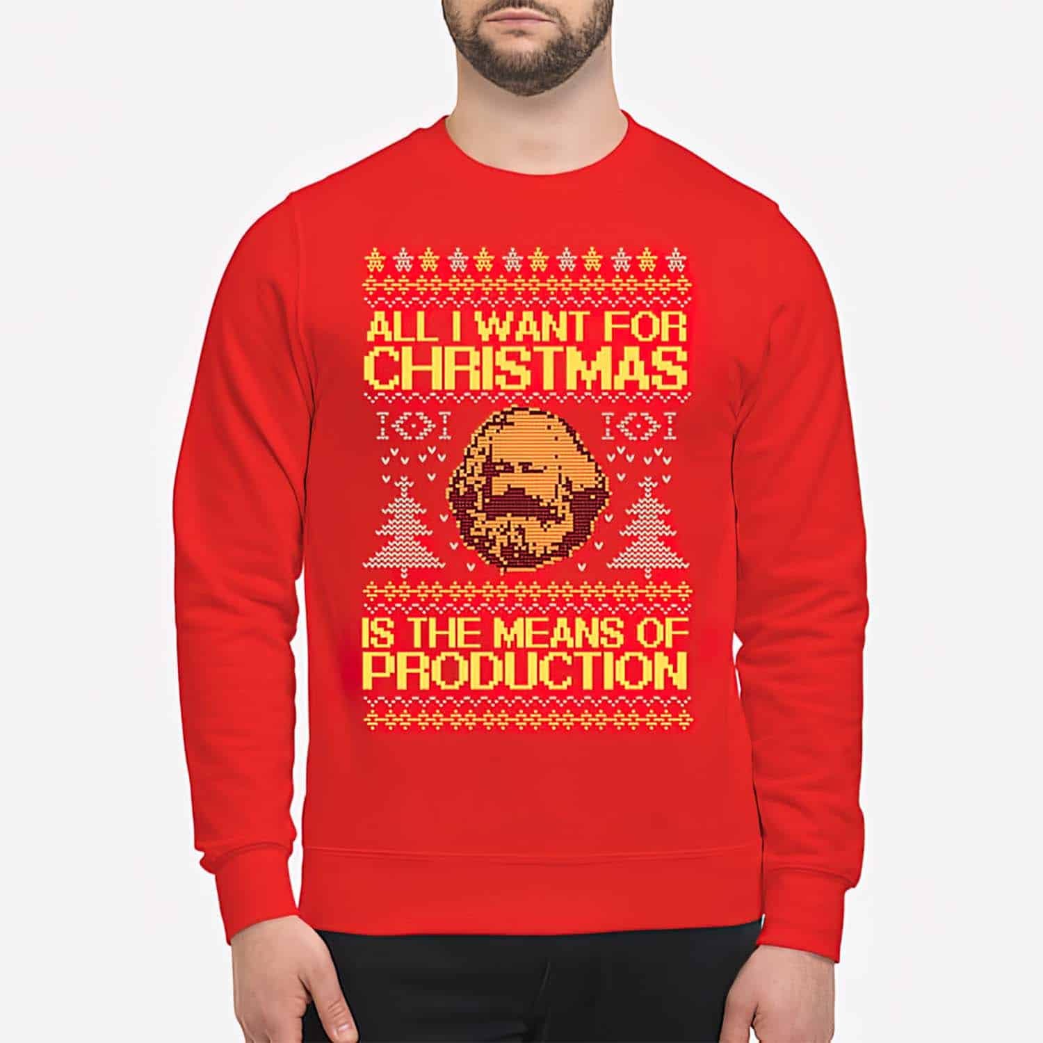 Karl Marx All I Want For Christmas Is The Means Of Production Sweatshirt